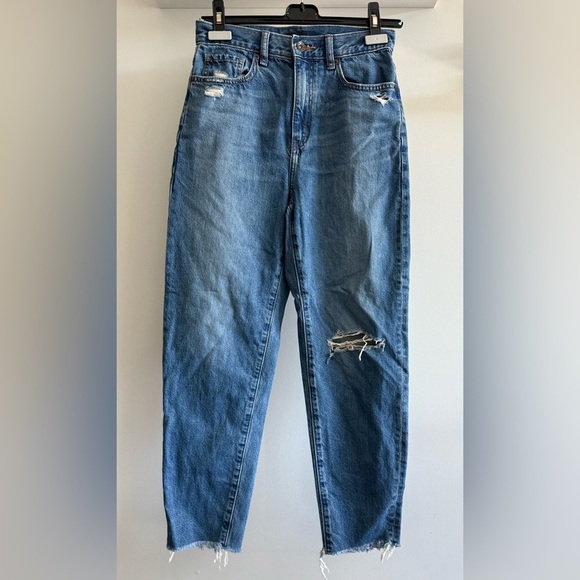 Uniqlo Women’s Blue Distressed Jeans - Picture 1 of 6